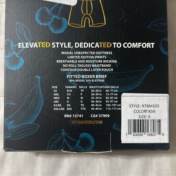 Ted Baker S Multicolored Gray Navy Blue Boxer Briefs - Picture 4 of 5